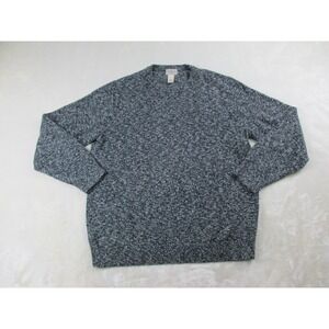L.L. Bean Sweater Mens Extra Large Gray Knit Pullover Cotton Outdoors Casual